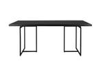 Dutchbone Class Dining Table Black – 220x90cm of 180x90cm, 200 cm of meer, Zo goed als nieuw, Vijf personen of meer, Rechthoekig