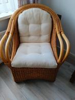 Rieten relax stoel met bijpassend kussen., Ophalen, Minder dan 75 cm, 50 tot 75 cm