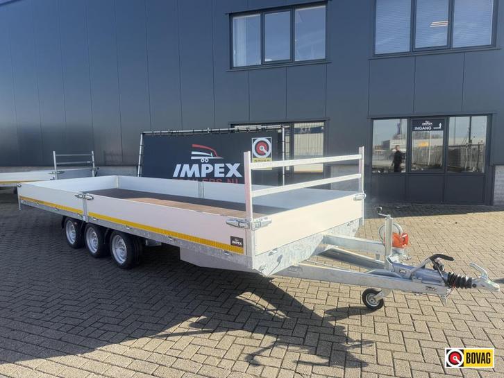 Bij Impex Eduard plateau afm 606x200 3-asser oprijplaat nwe, Auto diversen, Aanhangers en Bagagewagens, Nieuw