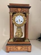 Antieke Franse Kolompendule - Charles X Mahonie Klok, Ophalen of Verzenden