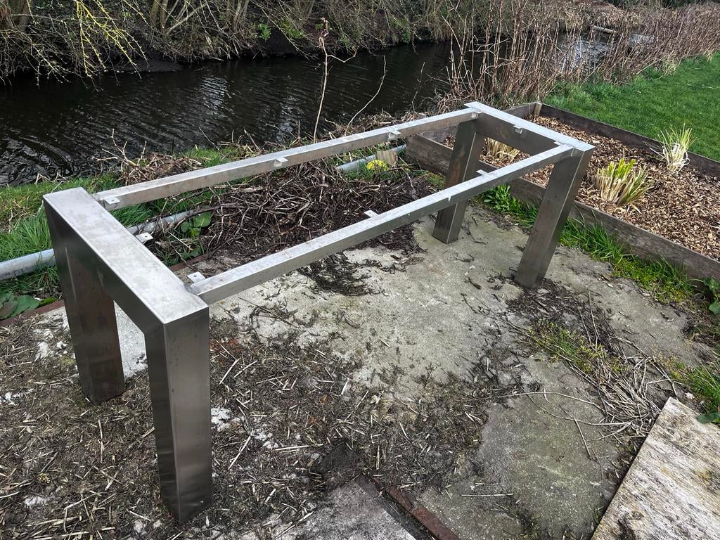 RVS tafelframe, Ophalen, Tafelpoot, Gebruikt, 50 tot 100 cm