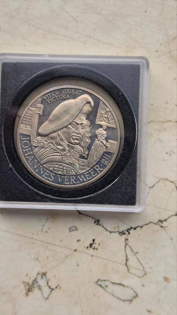 2½ ECU munt 1996 - Johannes Vermeer, Postzegels en Munten, Munten | Nederland, Koningin Beatrix, Zilver, Losse munt, Overige waardes