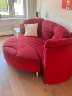 Rode design bank en stoel - Comfort en stijl, Huis en Inrichting, Ophalen, Gebruikt, Driepersoons, 75 tot 100 cm