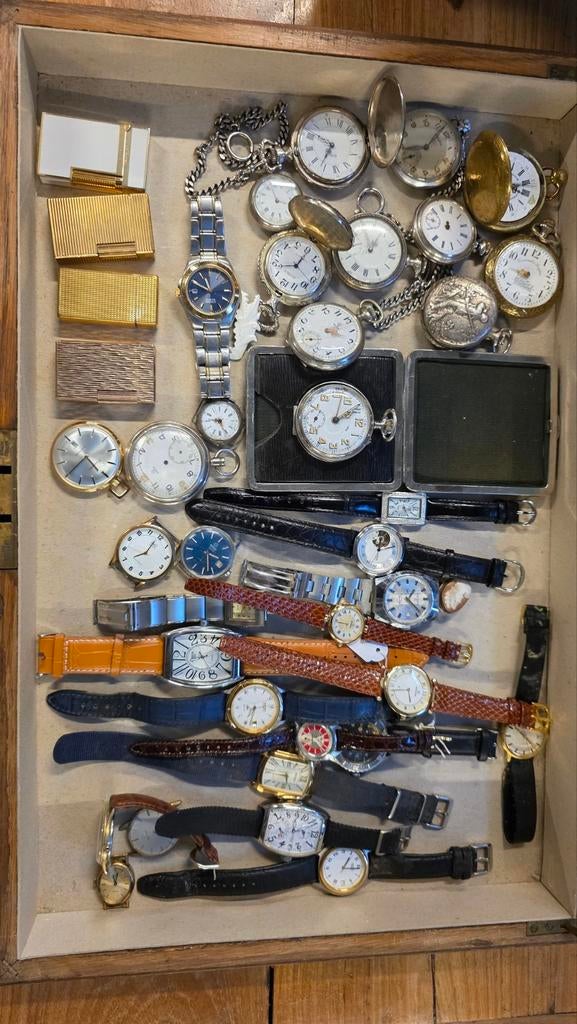 Verzameling antieke zakhorloges, polshorloges en Du Pont, Ophalen of Verzenden
