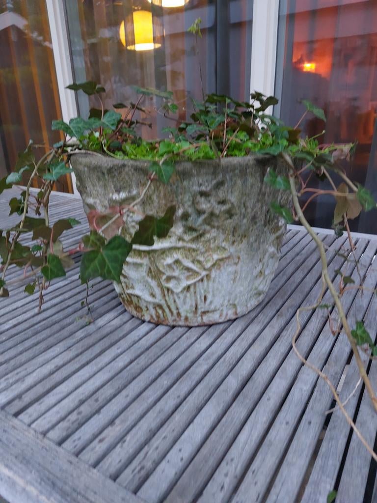 Bloempot bloembak steen, Tuin en Terras, Ophalen, Steen, Gebruikt, Minder dan 30 cm