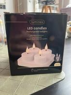 Lumineo LED kaarsen oplaadbare theelichten, Huis en Inrichting, Kunststof, Wit, Nieuw, Ophalen of Verzenden
