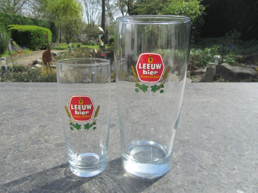 2  LEEUW BIER   GLAZEN, Verzamelen, Biermerken, Ophalen of Verzenden, Zo goed als nieuw, Glas of Glazen, Leeuw