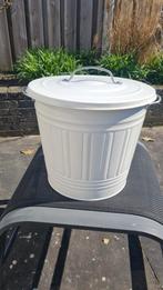 IKEA prullenbak met deksel, wit metaal. Als nieuw!, Ophalen, Zo goed als nieuw, Metaal, Minder dan 50 cm