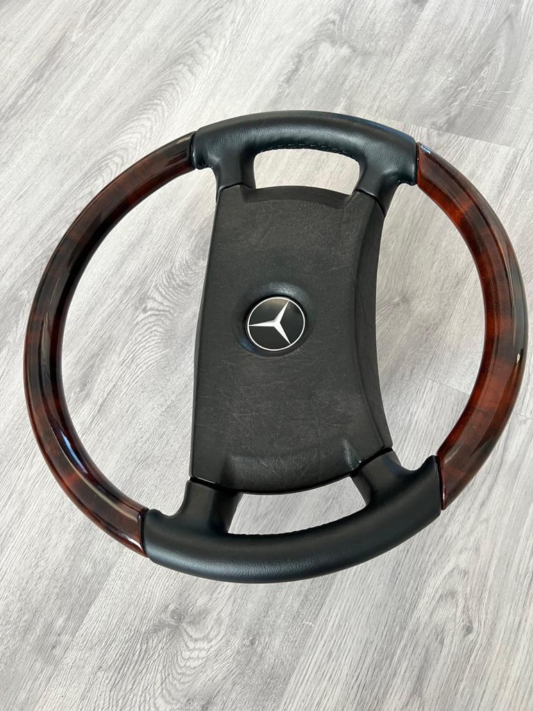 Mercedes Houten Stuur /w123  w124 w201 w126, Ophalen of Verzenden, Gebruikt, Mercedes-Benz