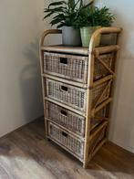 Vintage rotan trendy ladekast, Huis en Inrichting, Kasten | Ladekasten, Ophalen, 50 tot 100 cm, Zo goed als nieuw, Minder dan 100 cm