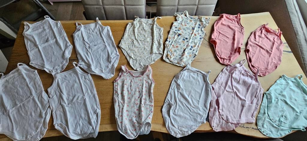 12 rompers meisje maat 86/92, Nacht- of Onderkleding, Gebruikt, Meisje, Ophalen of Verzenden