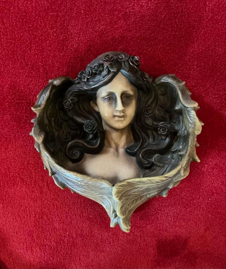 Prachtige grote engel ❤️ voor aan de muur, Verzamelen, Beelden en Beeldjes, Gebruikt, Religie, Ophalen of Verzenden