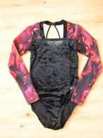 Zwart turnpakje met oranje-rode-roze accenten maat 36 (1)., Ophalen, Zwart, Maat 36 t/m 42, Zo goed als nieuw