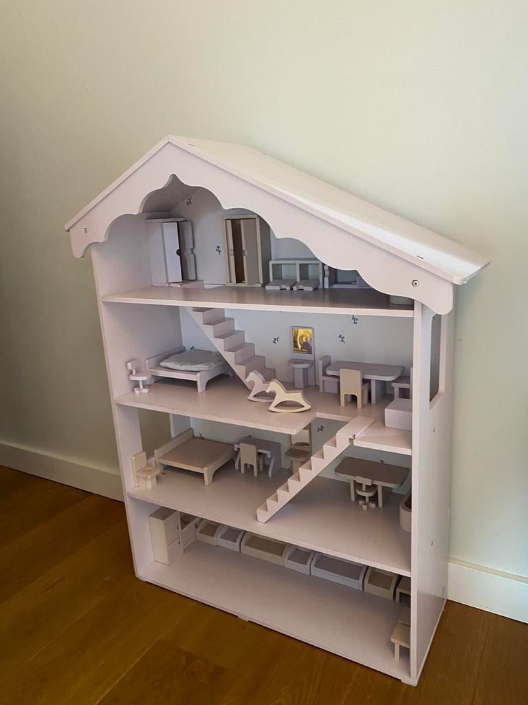 Little Dutch Houten Poppenhuis met Meubels, Kinderen en Baby's, Speelgoed | Poppenhuizen, Ophalen, Gebruikt, Poppenhuis
