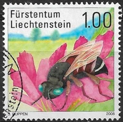 Liechtenstein 2008 mi.1483 insect uit BIJEN EN WESPEN nom.1, Postzegels en Munten, Postzegels | Europa | Overig, Gestempeld, Overige landen