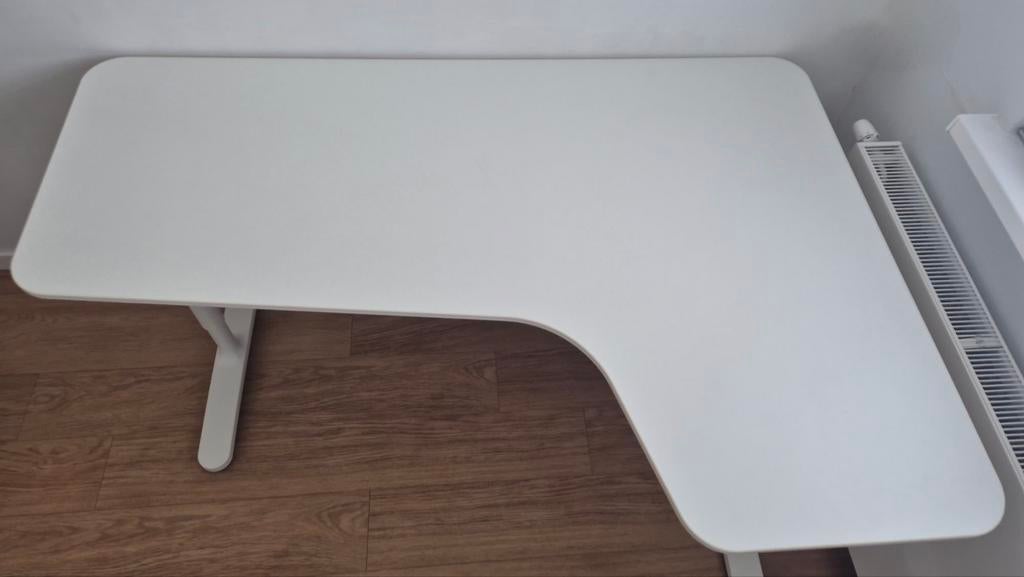Ikea Bekant hoek bureau wit 160 x 110 cm, Ophalen, 160 cm, Metaal, Hoekbureau