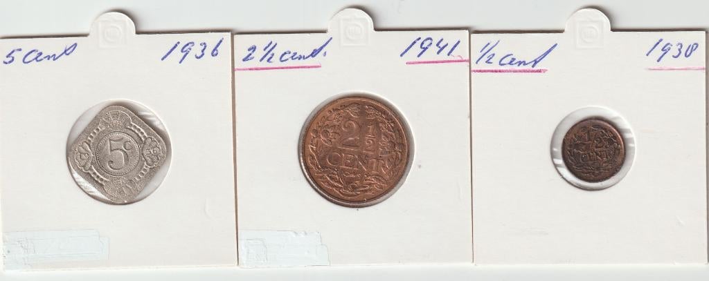5 -2,5 en 1/2 cent, Postzegels en Munten, Munten | Nederland, Ophalen of Verzenden