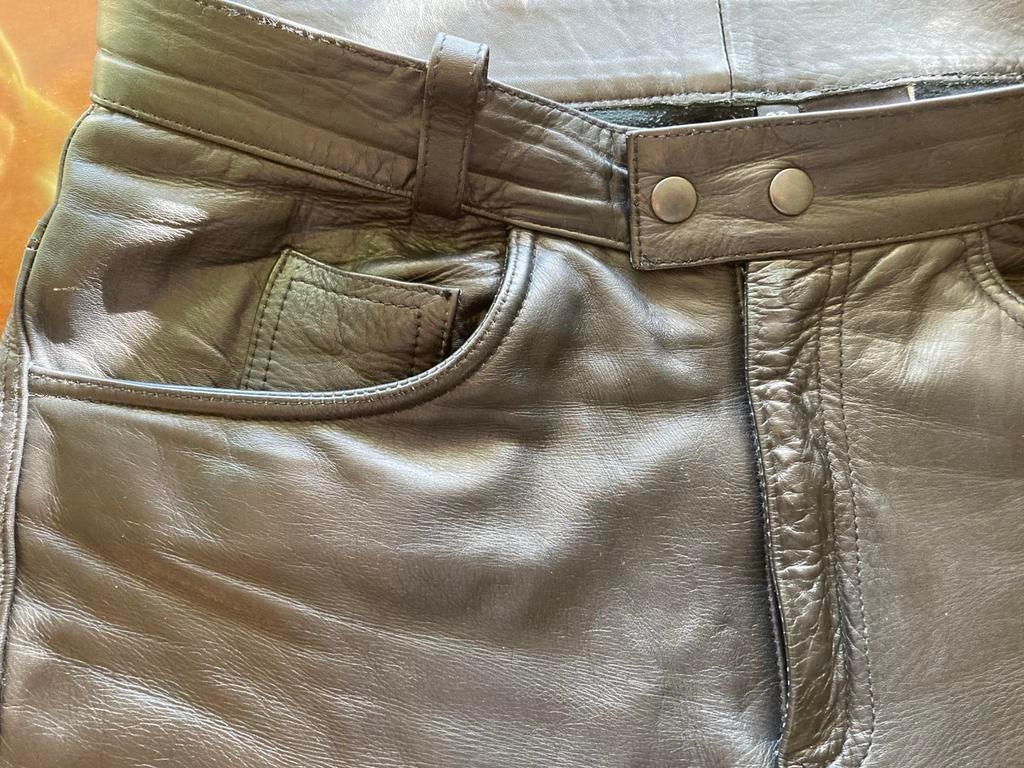 Mr Riegilio ongevoerde leren jeans mt 32 €50, incl verz post, Verzenden, Nieuw zonder kaartje, Heren, Broek | leer