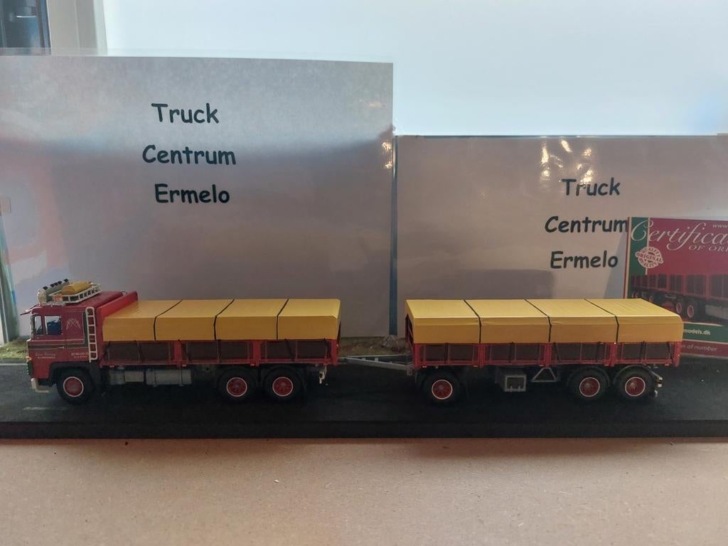 Petersen, Steen Scania 141 combi 3-assige
aanhangwagen, Ophalen of Verzenden, Nieuw, Bus of Vrachtwagen, Tekno