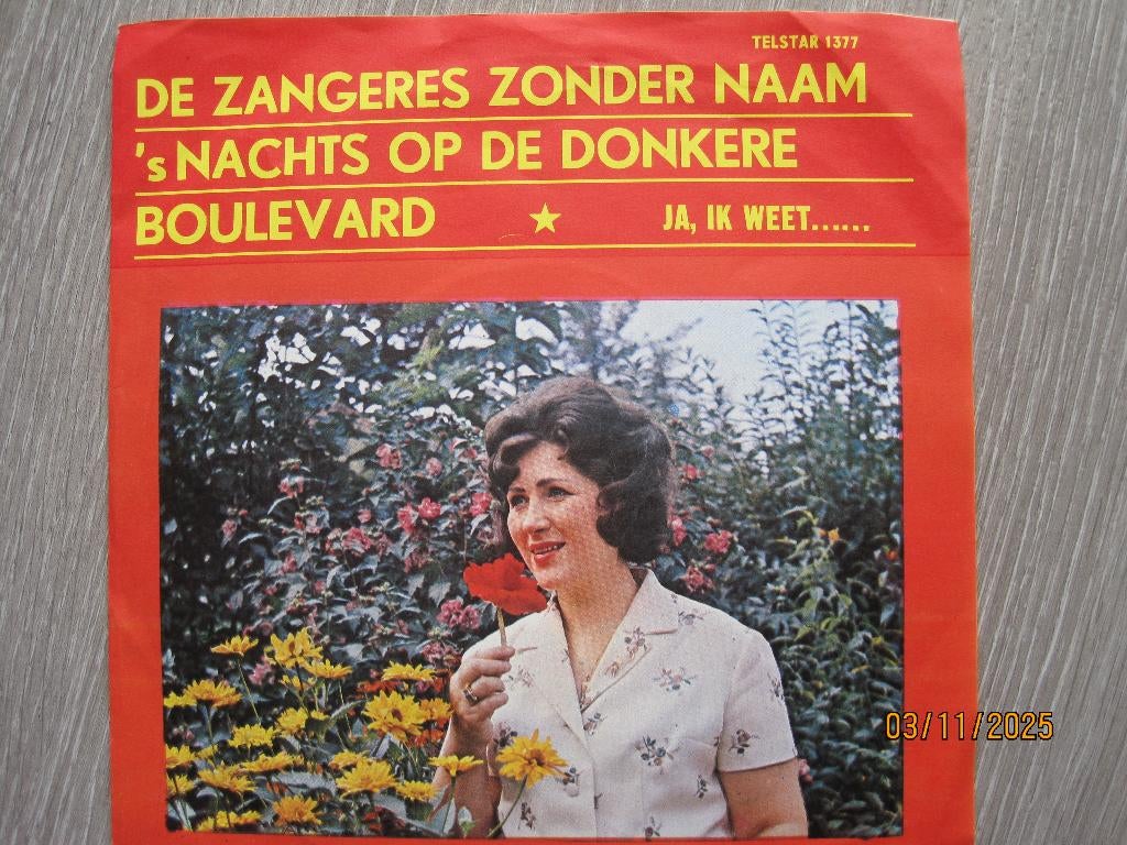 Zangeres Zonder Naam  -  Ja, ik weet......., Cd's en Dvd's, Vinyl Singles, Fotohoes, 7 inch, Single, Ophalen of Verzenden