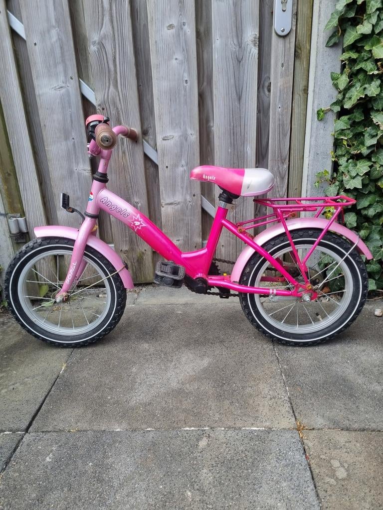14 inch roze meisjesfiets, Ophalen, Gebruikt, Minder dan 16 inch, Popal