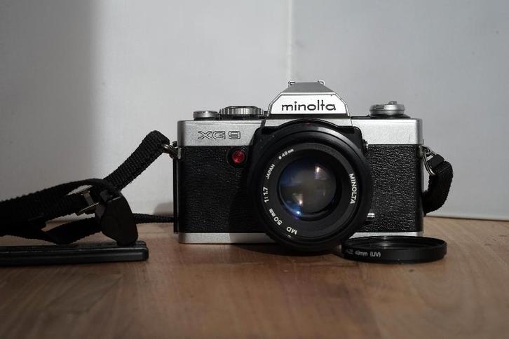 ✅ 📸 Minolta XG 9 & MD 50mm f1.7 , GETEST, Audio, Tv en Foto, Fotocamera's Analoog, Refurbished, Spiegelreflex, Minolta, Ophalen