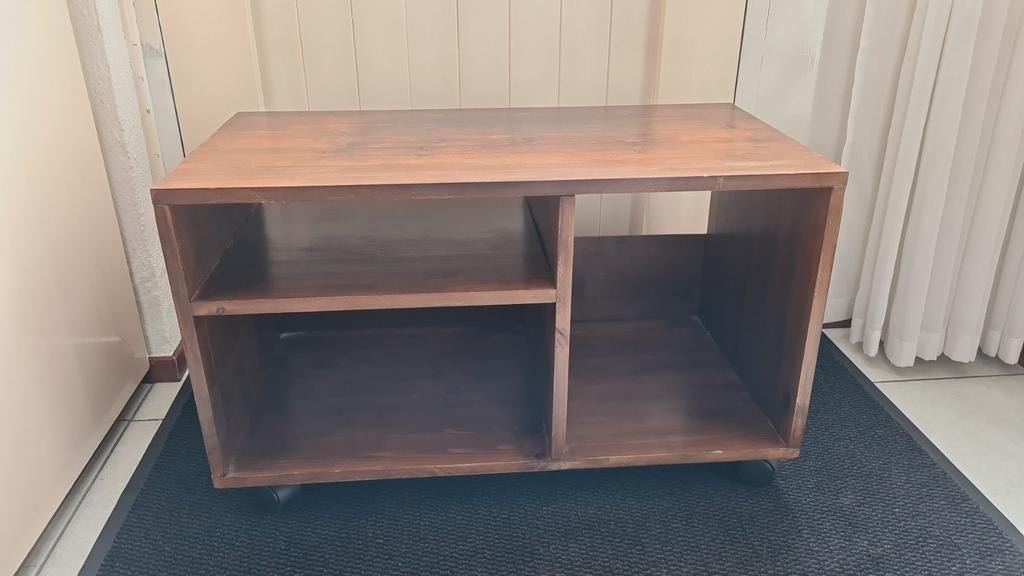 Leuk vintage tv kastje op wieltjes, Huis en Inrichting, Kasten | Televisiemeubels, Ophalen, Gebruikt, 50 tot 100 cm, Minder dan 100 cm