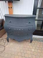 Tekoop Antieke commode, donkergrijs, 3 laden, Gebruikt, 100 tot 150 cm, Ophalen of Verzenden, 3 of 4 laden