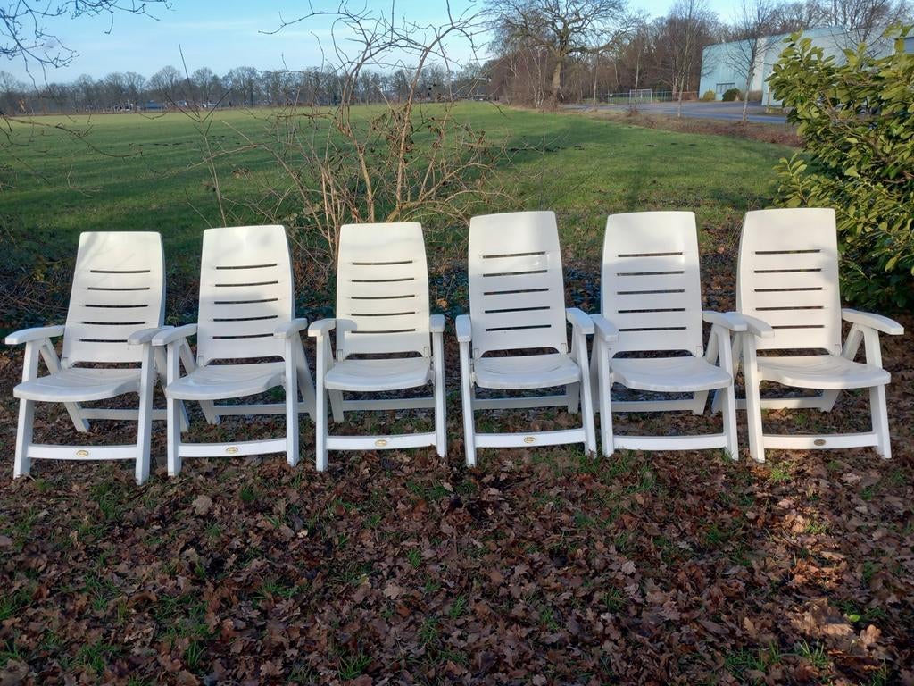 Tuinstoelen hartman prestige 6 st, Tuin en Terras, Tuinstoelen, Ophalen of Verzenden, Gebruikt, Kunststof, Verstelbaar