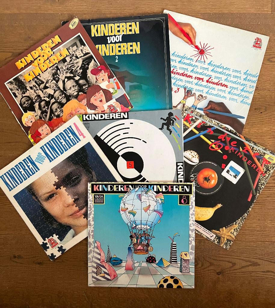 LP's / Vinyl: Kinderen voor Kinderen deel 1 tm 6 + 8, Cd's en Dvd's, Ophalen, 1980 - 1989, Gebruikt, Muziek