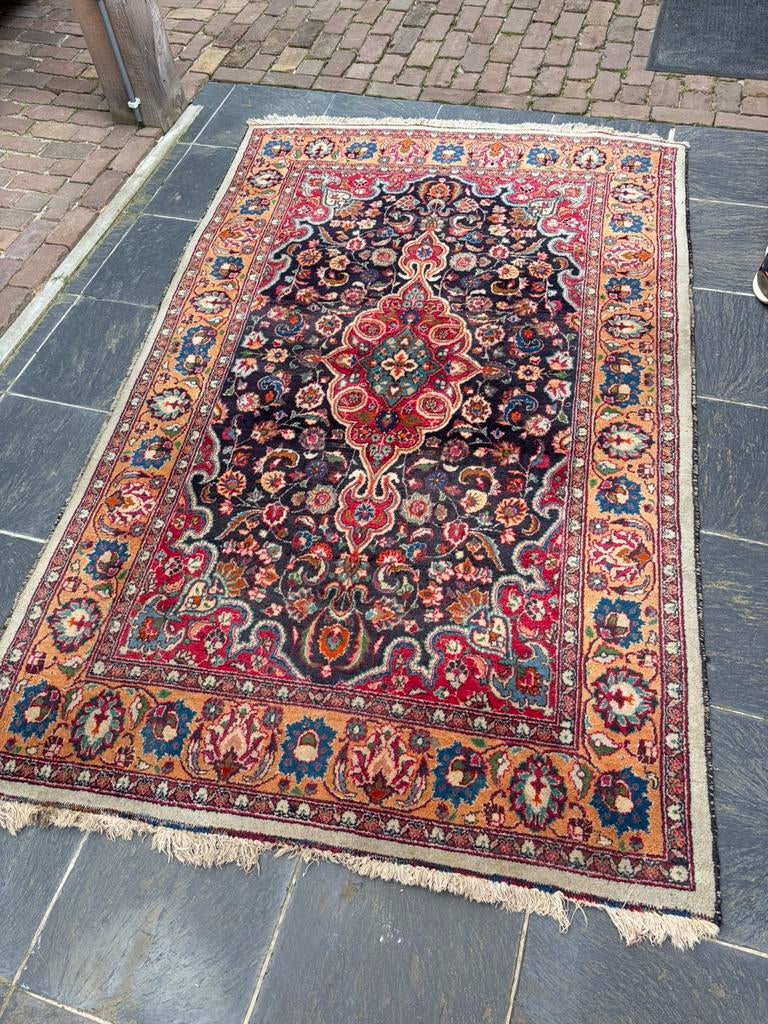 Handgeknoopt tapijt, Huis en Inrichting, Stoffering | Tapijten en Kleden, Gebruikt, 200 cm of meer, Rechthoekig, Ophalen of Verzenden