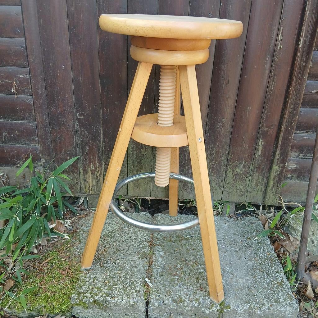 Vintage in hoogte verstelbare kruk, pianokruk, Ophalen of Verzenden