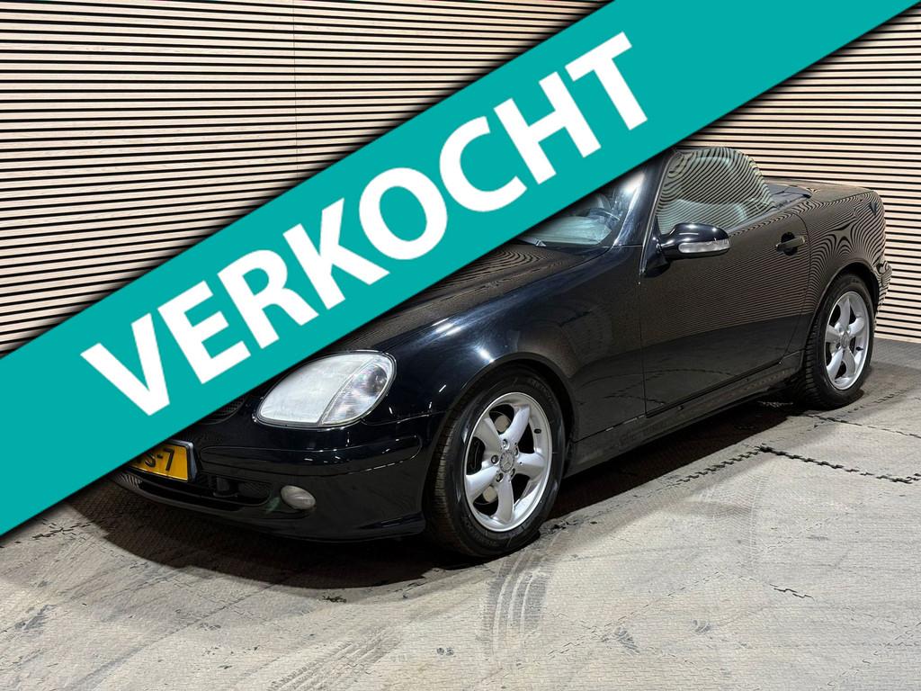 Mercedes-Benz SLK-klasse 320 | 6-Cilinder | Leder | Airco |, Auto's, Gebruikt, Zwart, Cabriolet, Zwart