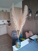 Mooie vaas met pluimen, Overige materialen, 50 tot 75 cm, Blauw, Ophalen of Verzenden