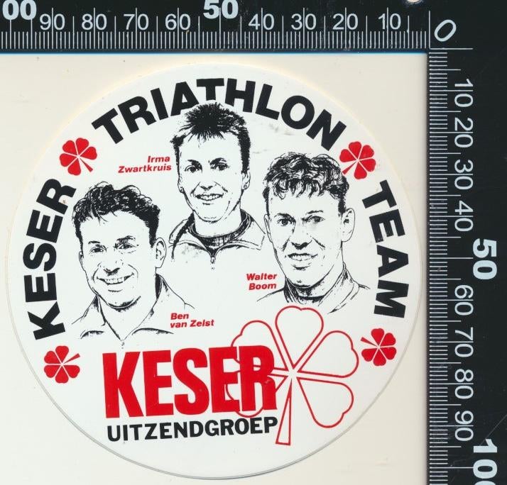 Sticker: Irma Zwartkruis - Ben van Zelst - Walter Boom, Ophalen of Verzenden, Zo goed als nieuw, Sport