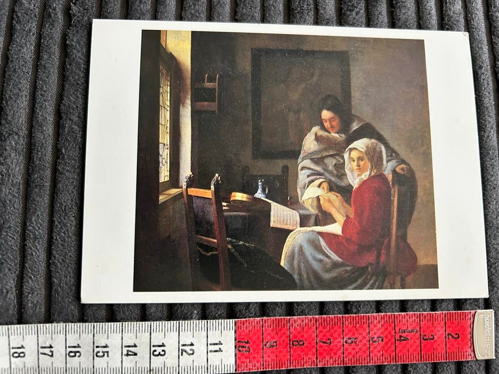 775. Kunstkaart Johannes Vermeer, Verzamelen, Ansichtkaarten | Themakaarten, Ophalen of Verzenden, Ongelopen