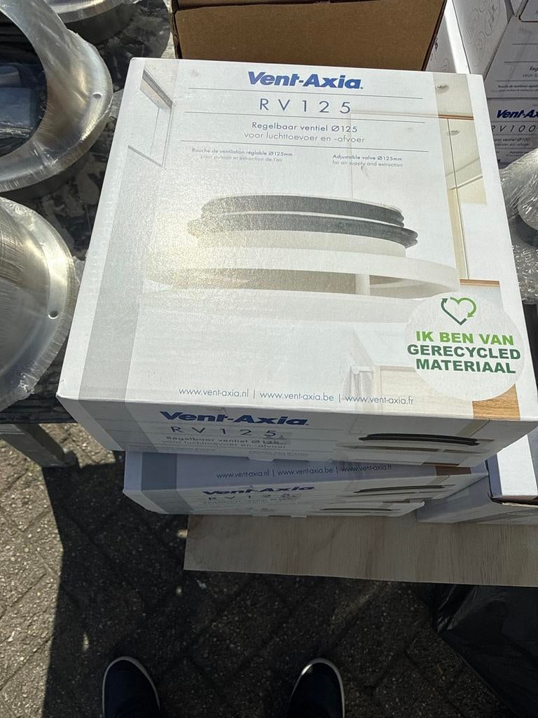Vent-Axia RV125 Regelbaar Ventiel Ø125 Luchttoevoer/Afvoer, Ophalen of Verzenden, Nieuw, Ventilator en Afzuiger