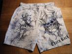 Witte korte broek met schedel print maat M, Ophalen of Verzenden, Gedragen, Maat 48/50 (M), Wit