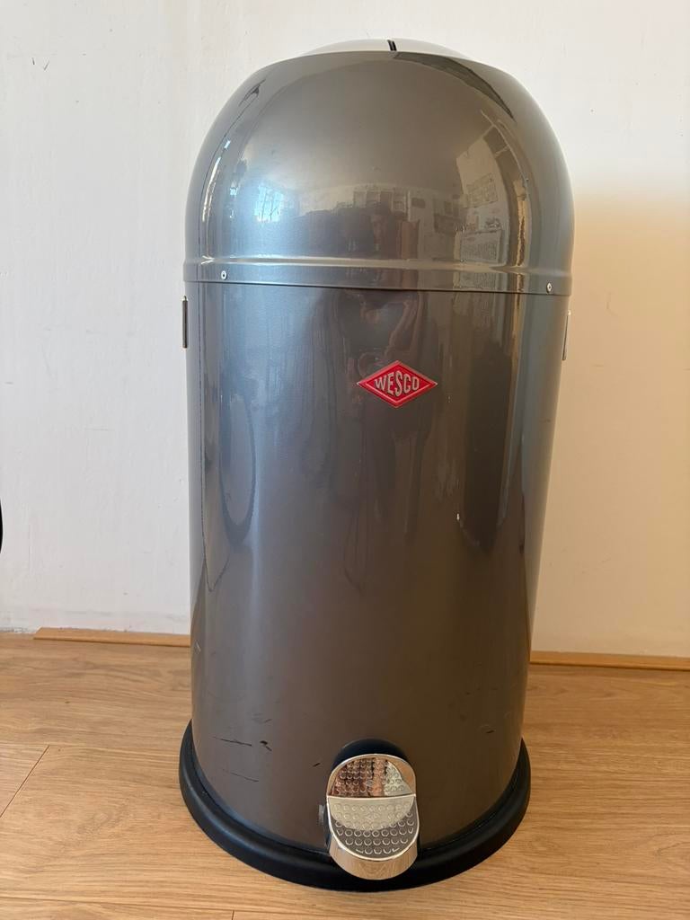 Wesco kickmaster 33 liter vuilnis / afval bak, Ophalen, Gebruikt, Met pedaal, 50 tot 75 cm