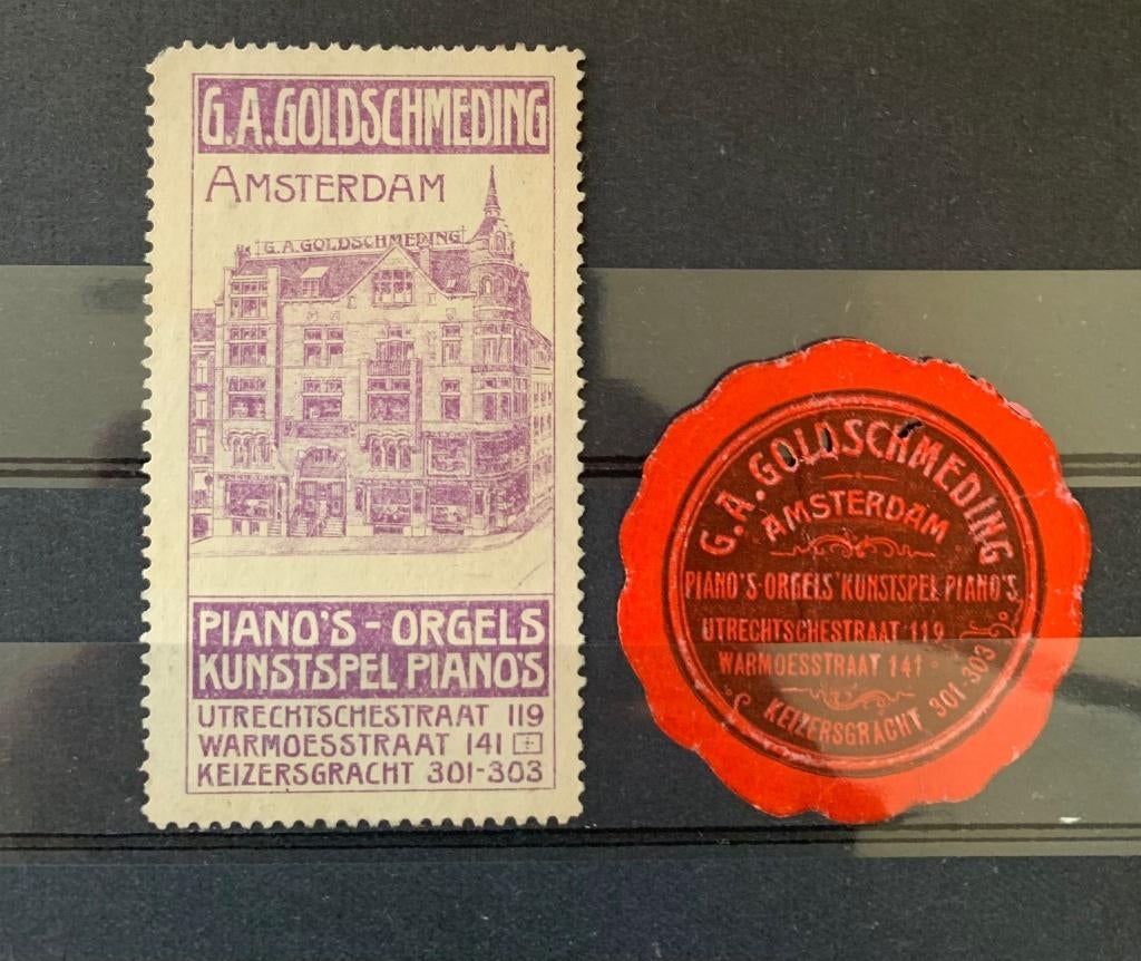 Sluitzegel Piano #2, Ophalen of Verzenden, T/m 1940, Gestempeld