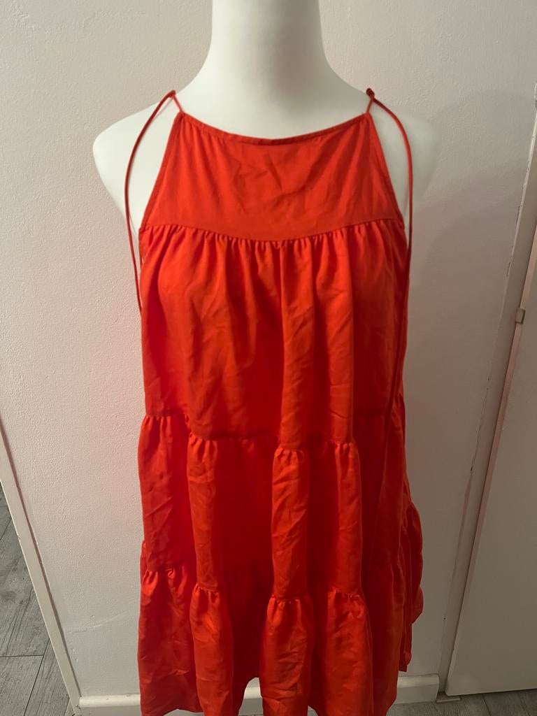 Oranje jurkje maat 34, Nieuw, Oranje, Ophalen of Verzenden, Maat 34 (XS) of kleiner