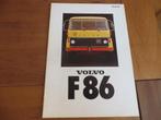 NL folder Volvo F 86 vrachtwagens en trekkers ca 1975, Boeken, Auto's | Folders en Tijdschriften, Volvo, Zo goed als nieuw, Volvo