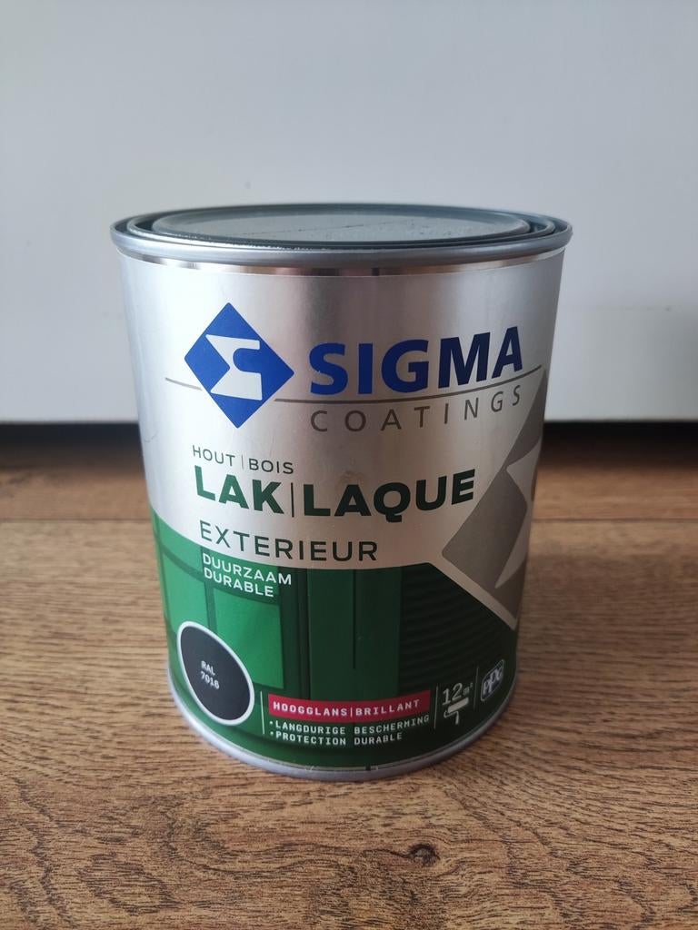 Sigma lak hoogglans ral 7016, Ophalen of Verzenden, Nieuw, Grijs, Lak