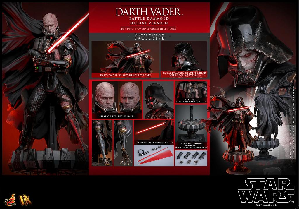 Hot Toys Star Wars Darth Vader Battle Damaged DX45 Deluxe, Verzenden, Nieuw, Actiefiguurtje
