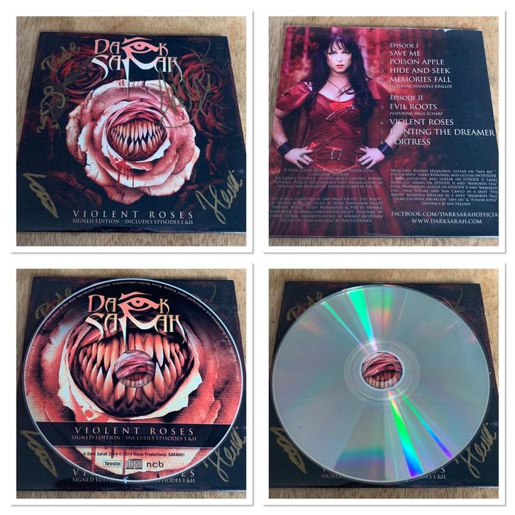 Dark Sarah: Violent Roses (Gesigneerd), Verzamelen, Muziek, Artiesten en Beroemdheden, Ophalen of Verzenden