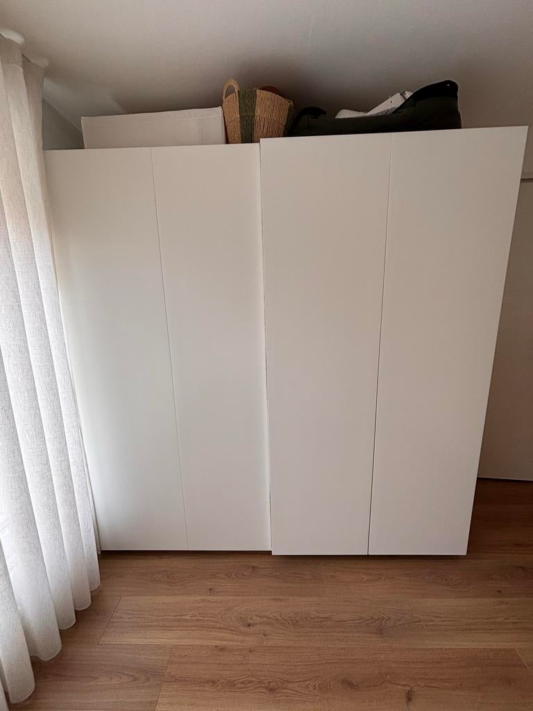 Ikea Pax kast met nieuwe Hasvik schuifdeuren 200x201, Huis en Inrichting, Kasten | Kledingkasten, Gebruikt, 200 cm of meer, 50 tot 75 cm