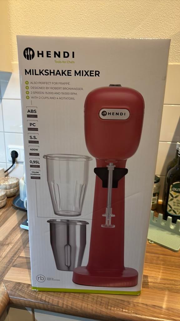 Nieuw Hendi milkshake mixer, Minder dan 1 liter, Ophalen of Verzenden, Nieuw, 2 snelheden