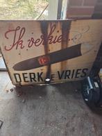 Emaille reclamebord derk de vries sigaren, Verzamelen, Merken en Reclamevoorwerpen, Ophalen of Verzenden, Zo goed als nieuw, Reclamebord