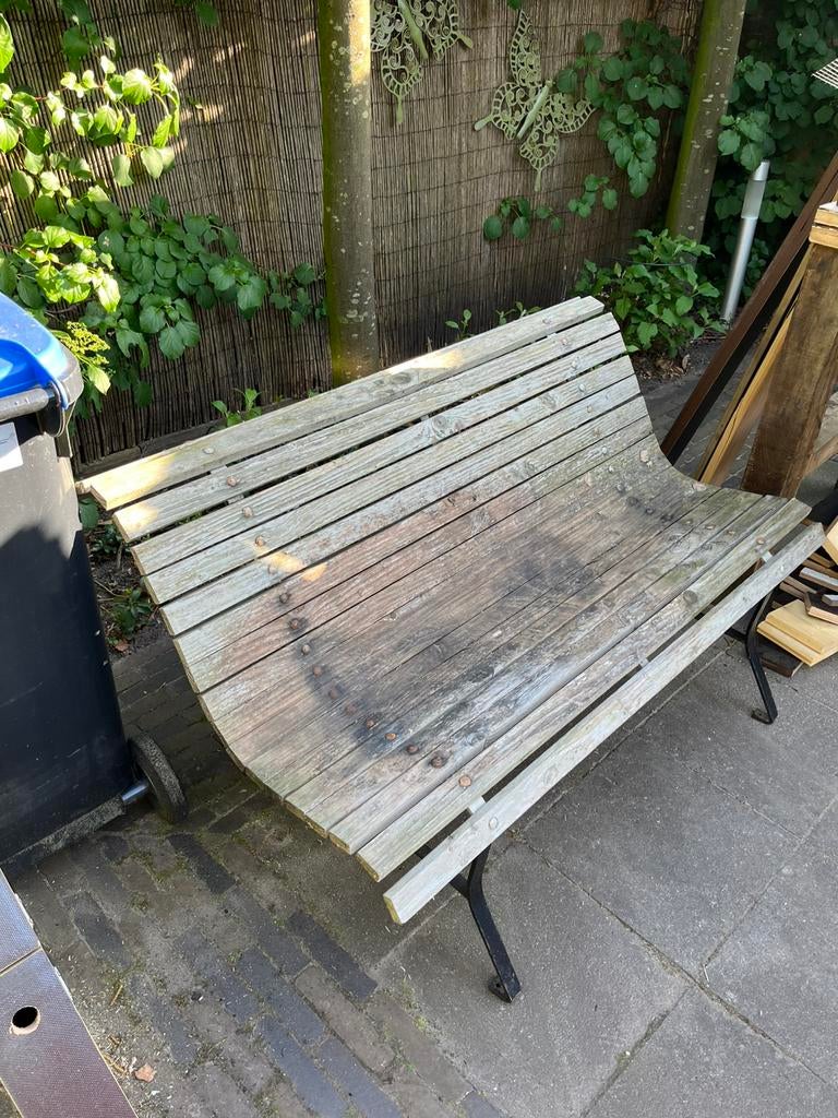 Bankje hout, Ophalen, Gebruikt, Hout