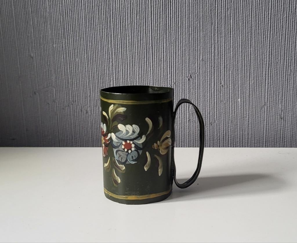 Handbeschilderd oud koffieloodje uit Hindeloopen, Antiek en Kunst, Ophalen of Verzenden